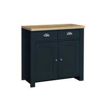 Birlea Highgate 2 Door 2 Drawer Sideboard Navy Blue & Oak Effect