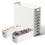10 PCS White Narrow Plastic Storage, Rectangular Narrow Cupboard Organiser Boxes with Handles, Storage Containers for Kitchen, Home, Office, Bathroom 1