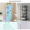 4-Tiers Corner Bookcase with 3 Color Lights Human Body Sensor for Study 4