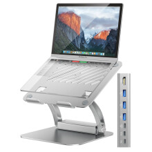 tounee Laptop Stand with Detachable USB-C Hub, 100W PD Charging, 4K@60Hz HDMI, 3 USB Ports