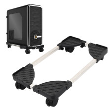 Fangehong PC Stand Computer Tower, Adjustable Mobile CPU Stand with 4 Rolling Caster Wheels, Computer Case Holder