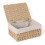 FEILANDUO Wicker Shelf Baskets Bin with Lid, Handwoven Paper Rope Baskets for Organizing, Rectangular Basket for Storage 1