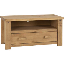 Seconique Tortilla Flat Screen Tv Unit in Distressed Waxed Pine