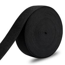 AiQInu Elastic Tape 4cm x 14m - Elastic for Sewing Belt, Wide Band for Clothing & DIY, Black