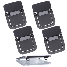 MBAIYO 4PCS Portable Keyboard Riser Self Adhesive Laptop Stand Invisible Mini Computer Feet for Desk Computer Keyboard Stand Laptop Holder with Anti