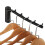 Mooche Wall Mounted Coat Rack Black, Swivel Clothes Rail, 27CM 1