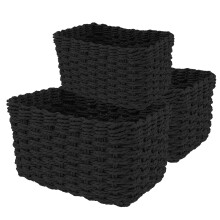 Storage Baskets 3 Pcs Woven Storage Basket Bathroom Baskets Toiletries