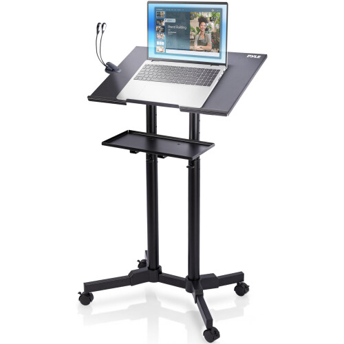 Pyle Lectern Stand Podium Mobile Adjustable Laptop Lectern