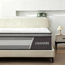 LMANKBK Single Mattress 3FT Hybrid 90x190x25cm,Height 25CM Memory Foam & Pocket Springs, 7 Zone Orthopedic, Medium Firm, Motion Isolation