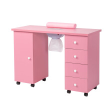 Bonnlo Manicure Table Nail Desk for Nail Tech, Nail Table Beauty Salon Station, with Electric Dust Collector Acetone Resistant