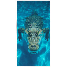 Violetpos Underwater Crocodile Beach Towel, Extra Large 180x90 cm 250GSM Microfibre, Sand Free Quick Dry