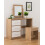 Seconique Seconique Seville Dressing Table Set in White Gloss/Light Oak Effect Veneer 1