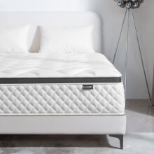 Deegari double Mattress 4FT6,10 INCH Pocket Sprungs Mattress Memory Foam- Medium Firm - Motion Isolation,135x190X25CM