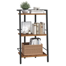 MAHANCRIS Ladder Shelf, Book Shelf, Ladder Shelving Unit, Narrow Bookcase