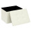 PINPLUS Linen Storage Ottoman Box, Foldable Footstool, Cream White 1