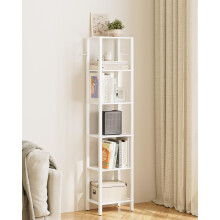 Apetaccat Book Shelf, 6 Tier Tall Bookshelf, Narrow Bookcase with Open Shelves, 38x 27 x 167CM, Book Shelves for Living Room, Office, Study, White