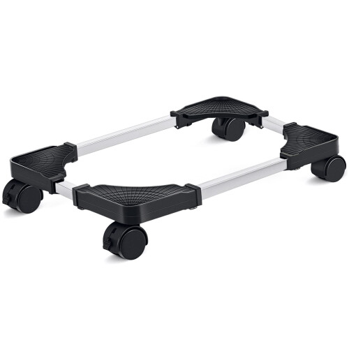 Liitrton Mobile CPU Stand Adjustable Computer Tower Stand with 4 Caster Wheels Fits Most PC (Black)