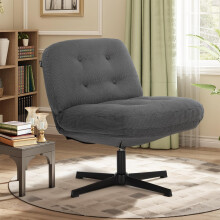 COLAMY Corduroy Swivel Accent Chair, 360Â Rotating Lounge Chair with Upholstered Thick Cushion Seat, Modern Occasional Chair for Living Room, Bedroom
