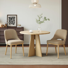 Dining Chairs Set of 2, Upholstered Dining Room Chairs with Chenille Fabric, Ergonomic Backrest, High Density Cushion & Rubber Wood Frame