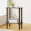 JERX 2-Tier Narrow Side Table Small End Table Walnut Brown 1