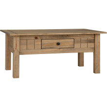 Seconique Panama 1 Drawer Coffee Table in Natural Wax