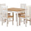 Seconique Seconique Ludlow 1+4 Dining Set in White/Oak Effect 1