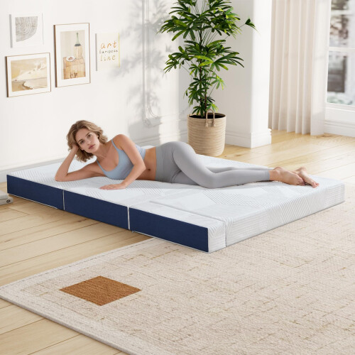 Hiimgo Folding Mattress,Small Double Memory Foam Mattress,120x190x10cm 1