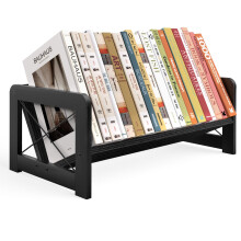 ELITEROO Desk Bookshelf, Small Book Shelf, Wooden Desktop Bookcase, Tilting Table Top Bookshelf for Home Office, for Book Display, Cookbook Storage