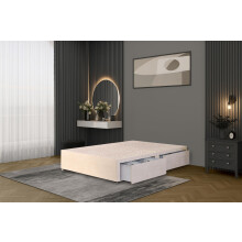 Bed Centre Flexby Divan Bed Base Only with 2 Drawers (Same Side), No Headboard - Available in 3FT, 4FT, 5FT & 6FT