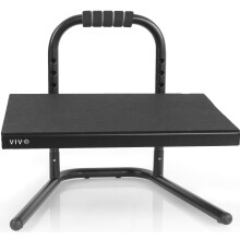 VIVO Black Ergonomic Height Adjustable Standing Foot Rest Relief Platform for Standing Desks (STAND-FT01)