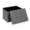 PINPLUS Linen Ottoman Storage Box with Lid, 42x32x32 cm, Grey 1