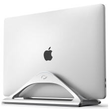 HumanCentric Vertical Laptop Stand for Desks in Silver Color, Adjustable