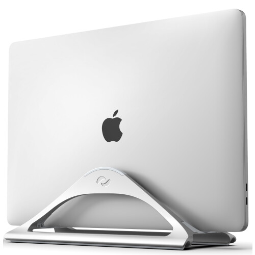 HumanCentric Vertical Laptop Stand for Desks in Silver Color, Adjustable