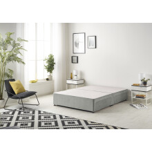 Bed Centre Galaxy Grey Fabric Divan Base Drawers And Headboard. Size 3FT 4FT 4FT6 5FT 6FT Choose Delivery Day And Date At Checkout