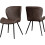 Seconique Seconique Quebec Wave Edge Dining Set with 4 Dining Chairs in Medium Oak Effect/Brown Pu 4