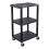 LUXOR UCPL1 42" Tall 3-Tier Utility Cart Black 1