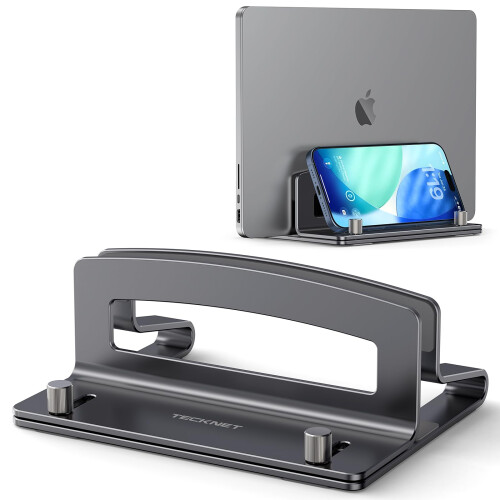 TeckNet TECKNET Vertical Laptop Stand for Desk with Adjustable Laptop holder (Grey)