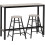Seconique Seconique Athens Breakfast Bar Table and 2 Chairs Set in Concrete Effect 1