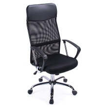 Exofcer Office Chair, High Back Desk Chair, Ergonomic Computer Chair, Height Adjustable, Breathable Padded Seat, Home Mesh Swivel Chair (Black)