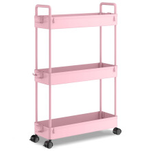 SOLEJAZZ Storage Trolley Cart Slim Rolling Cart Mobile Storage Shelving