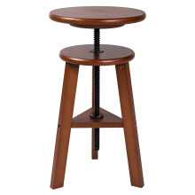 DJAR Wooden Drafting Stool, Adjustable Beech Wood Artist Stool Chair, Swivel Height Adjustable Seat 19"-26", FSC-Certified Wood, Supports 180 Lbs