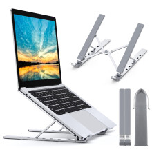 Babacom Laptop Stand, Aluminum Portable Laptop Riser Cooling Desk Holder