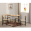 Seconique Seconique Riley Large Dining Set with 4 Dining Chairs,Black/Light Oak 1