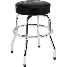 Fender Spaghetti Logo Barstool, Swivel Padded Guitar Stool, 24 In