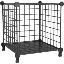 ATTDETJL Cube Storage Unit, Metal Shelving Unit with DIY Bookshelf, Black