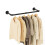 Yawinhe Wall Mounted Clothes Rail,80cm Pipe Clothes Rack,1 Pack,Black 1