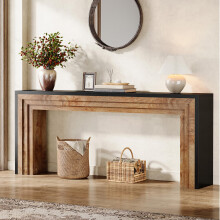 Tribesigns 180 cm Console Table, Farmhouse Slim Sofa Table Behind the Couch, Wooden Extra Long Hall Table for Living Room, Entryway, Hallway, Foyer