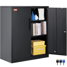 VEVOR Metal Storage Cabinet with 2 Magnetic Doors and 4 Adjustable Shelves, 200 lbs Capacity per Shelf, Locking Steel Storage Cabinet