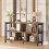 IBF 5 Cube Storage Organizer Bookshelf Low Bookcase 120cm Rustic Brown 1