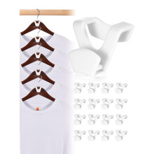HOUSE DAY Space Saving Hangers for Clothes 30 Pcs, White